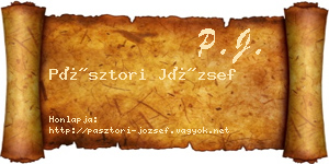 Pásztori József névjegykártya