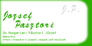 jozsef pasztori business card