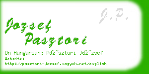 jozsef pasztori business card
